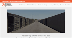 Desktop Screenshot of pecosstorage.com