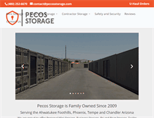 Tablet Screenshot of pecosstorage.com